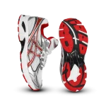 کتونی اسیکس رنگ قرمز مردانه با زیره PU سبک و طراحی اسپرت، مناسب استفاده روزمره