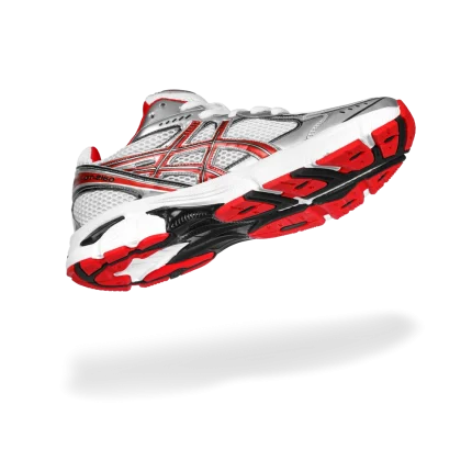 کتونی اسیکس رنگ قرمز مردانه با زیره PU سبک و طراحی اسپرت، مناسب استفاده روزمره