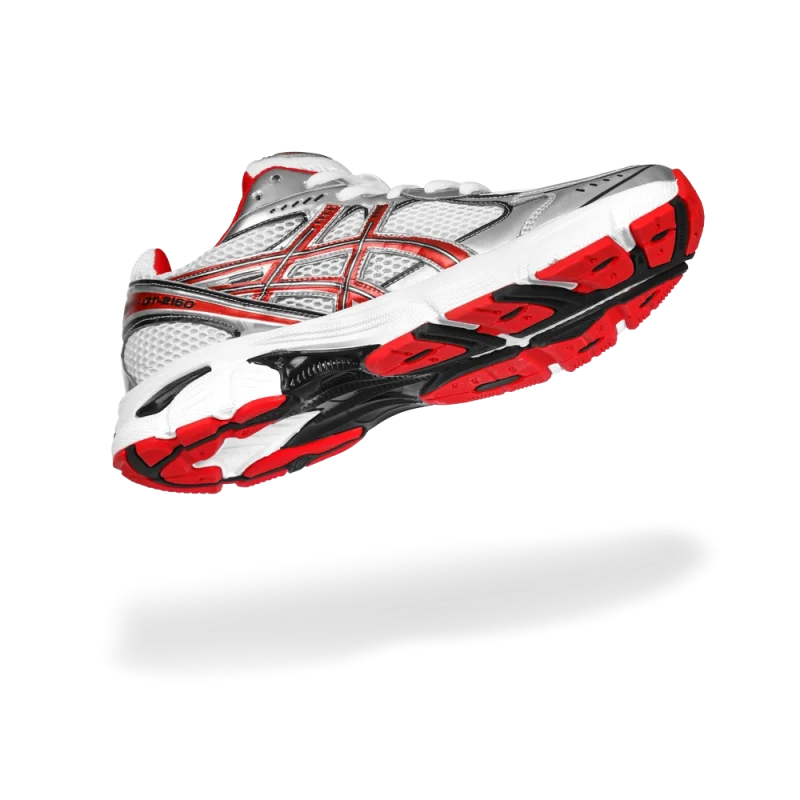 کتونی اسیکس رنگ قرمز مردانه با زیره PU سبک و طراحی اسپرت، مناسب استفاده روزمره