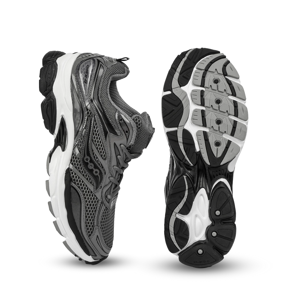 خرید عمده کتونی اسیکس رنگ سفید طوسی از تولیدکننده